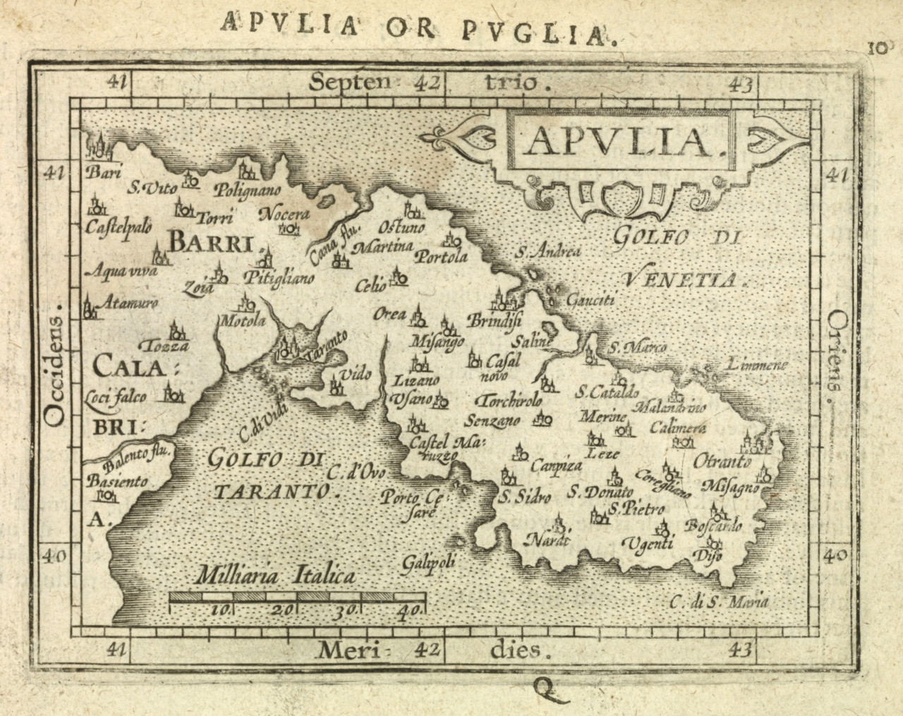 mappa dâ Pugghia, 1603
