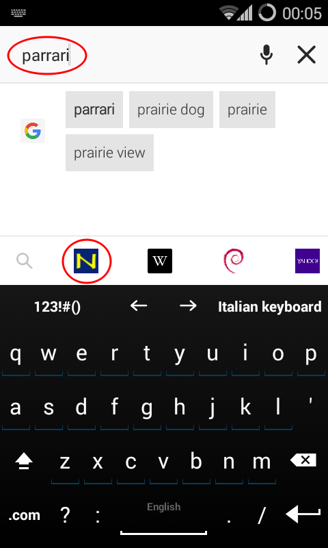 Step 5: search for a word